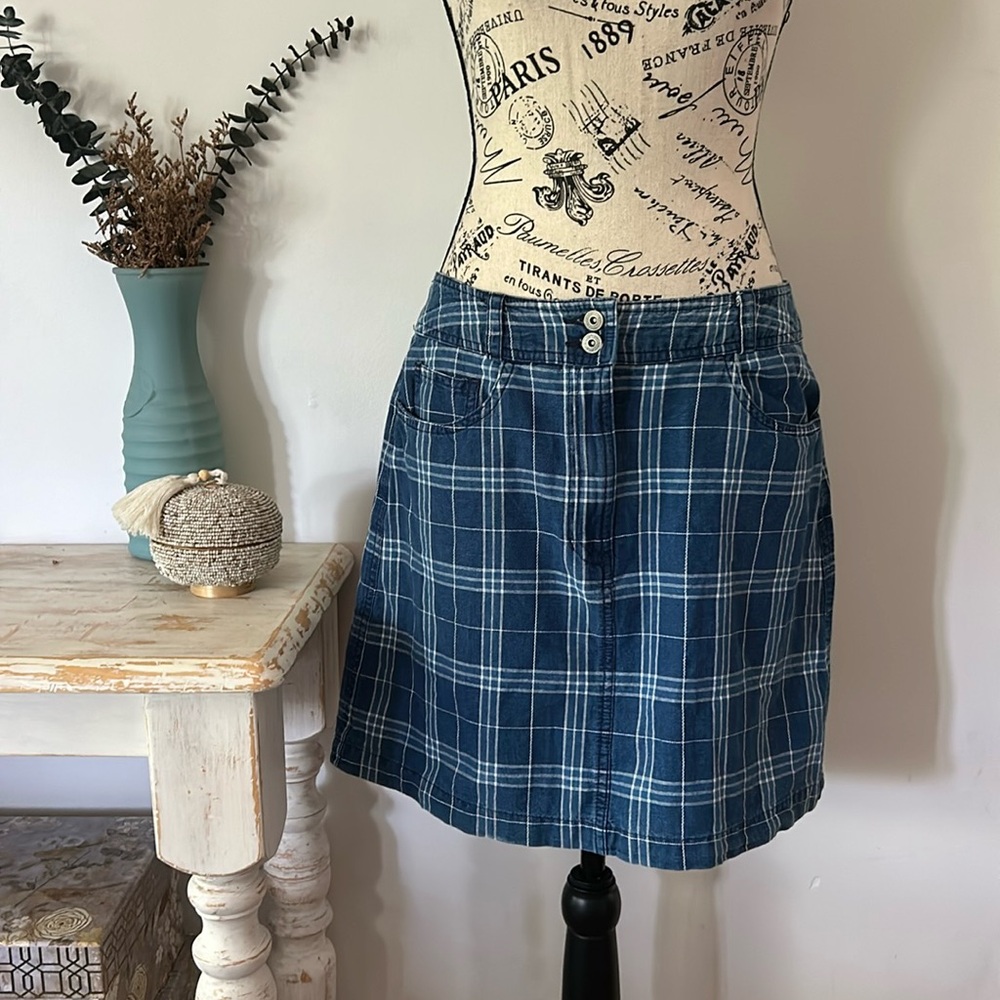 Vintage Liz Wear Plaid Mini Skirt Women's size 10P